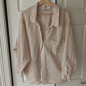 Striped Beige Men's Shirt